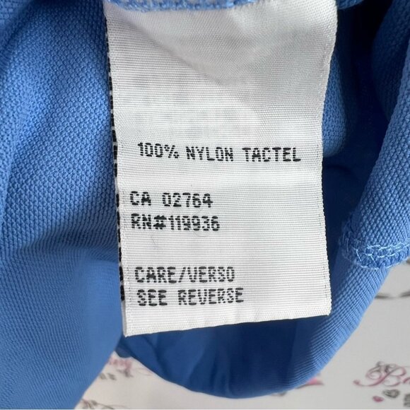 Vuarnet tank top half zip collared texture Women's Light Blue Zip-Up Tank Top - Picture 11 of 12